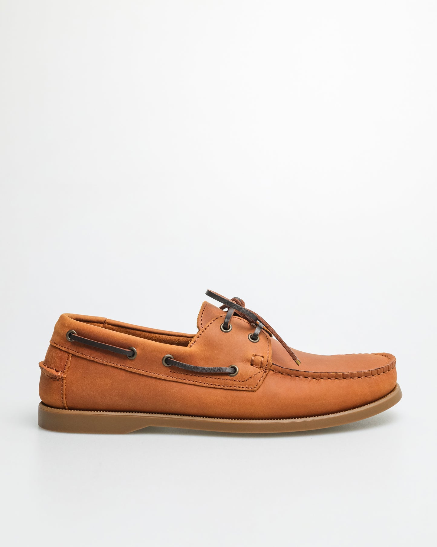 Tomaz C328A Men's Leather Boat Shoes (Brown)