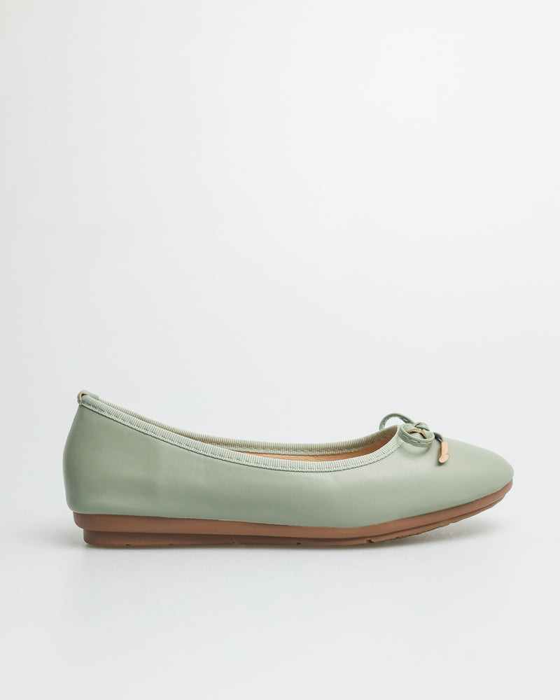 Tomaz NN089 Ladies Ribbon Flats (Green)