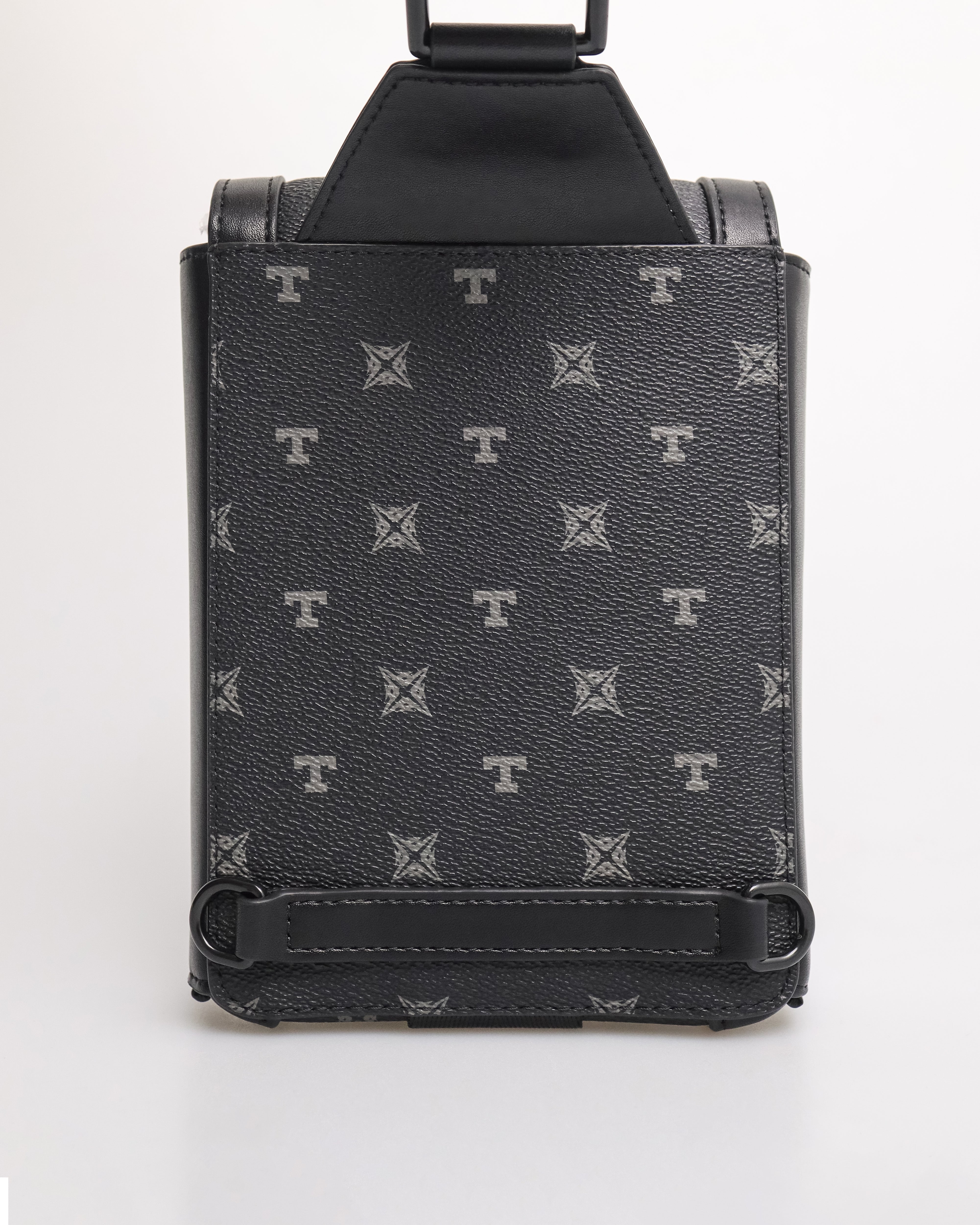 Tomaz NT-TZ442 Monogram Men's Bridle Bag (Black)