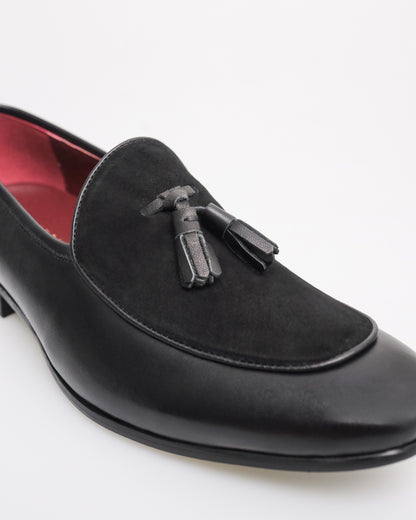 Tomaz HF093 Men's Tassel Loafers (Black)