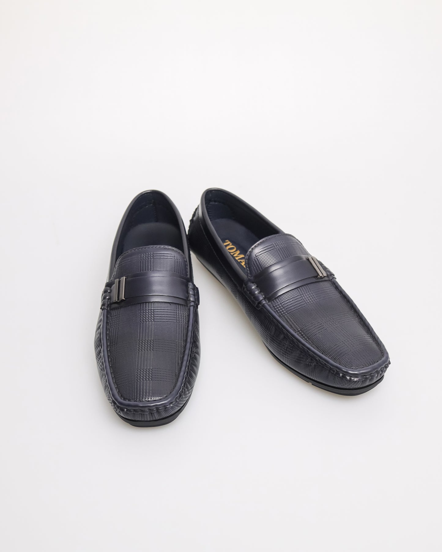 Tomaz C617 Men's Buckle Weave Moccasins (Navy)