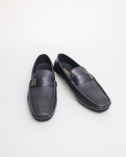 Tomaz C617 Men's Buckle Weave Moccasins (Navy)