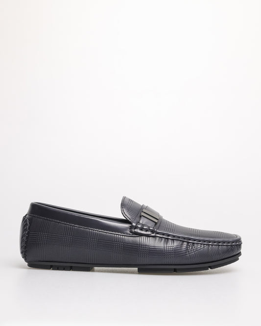 Tomaz C617 Men's Buckle Weave Moccasins (Navy)