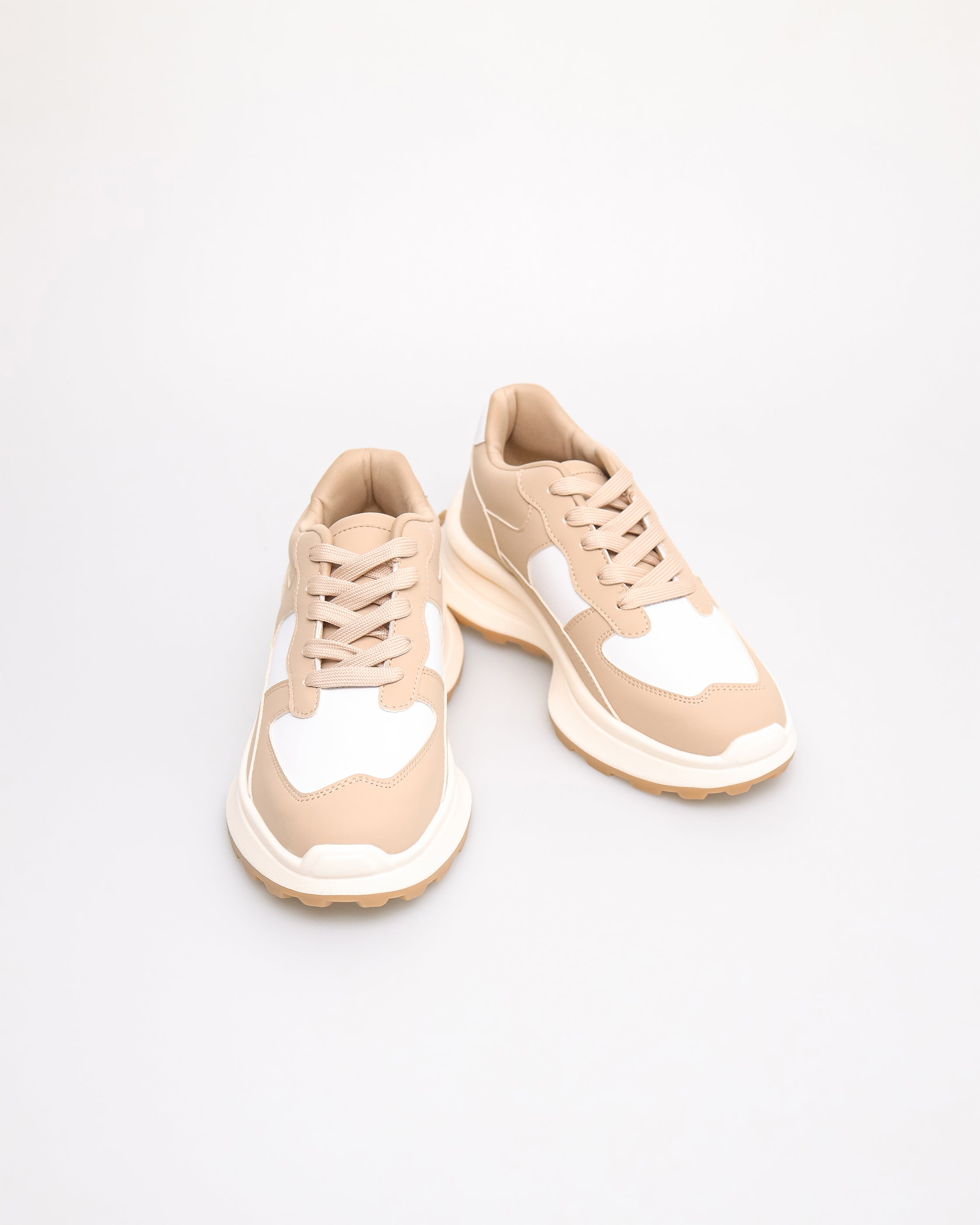 Tomaz FL081 Ladies Sneakers (Beige/White)