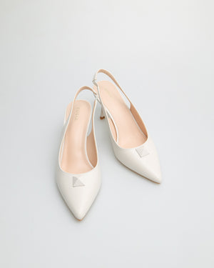 
                  
                    Load image into Gallery viewer, Tomaz NN111 Ladies Slingback Pointy Heels (White)
                  
                