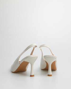 
                  
                    Load image into Gallery viewer, Tomaz NN111 Ladies Slingback Pointy Heels (White)
                  
                
