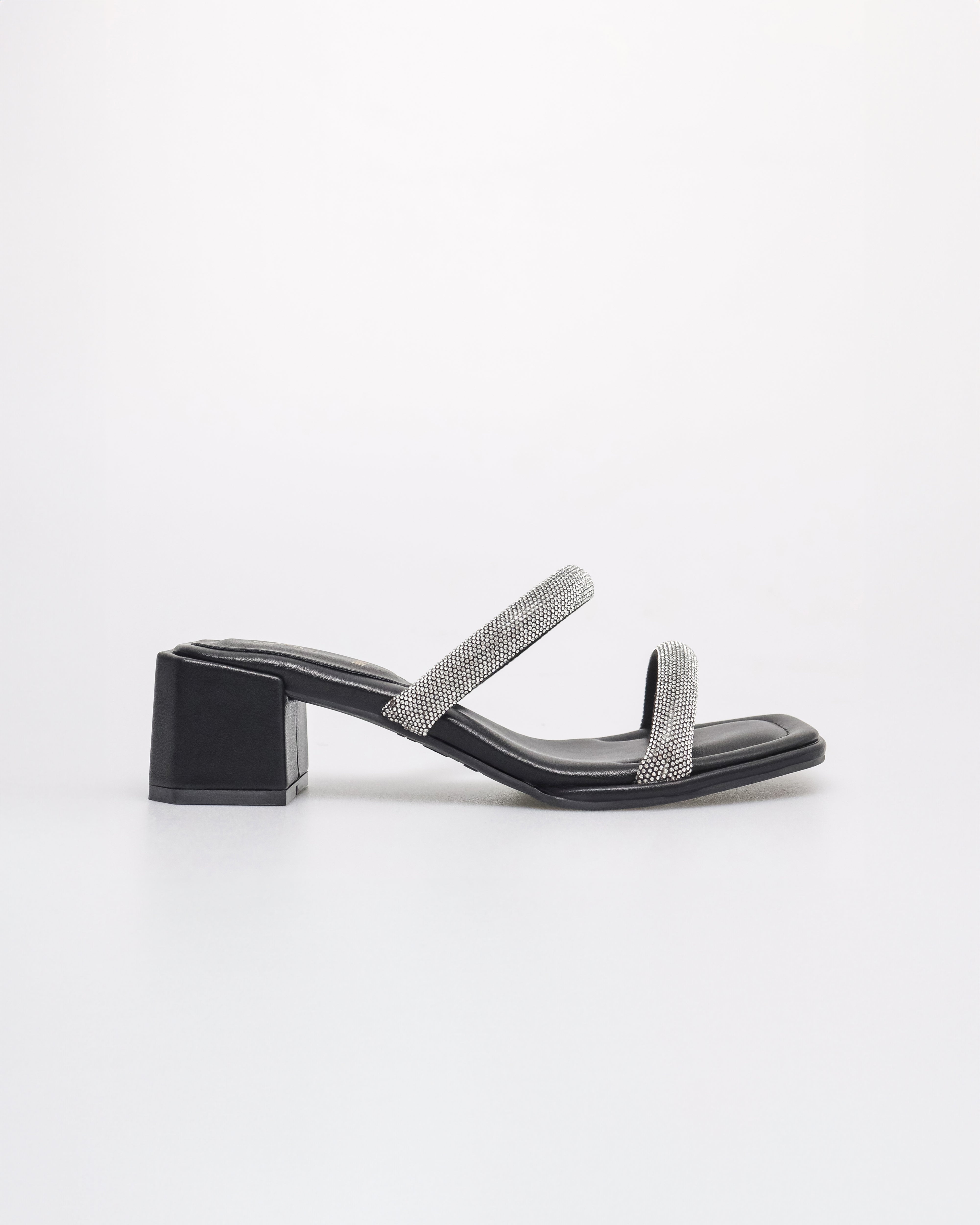 Tomaz NN440 Ladies Diamante Strap Heels (Black)