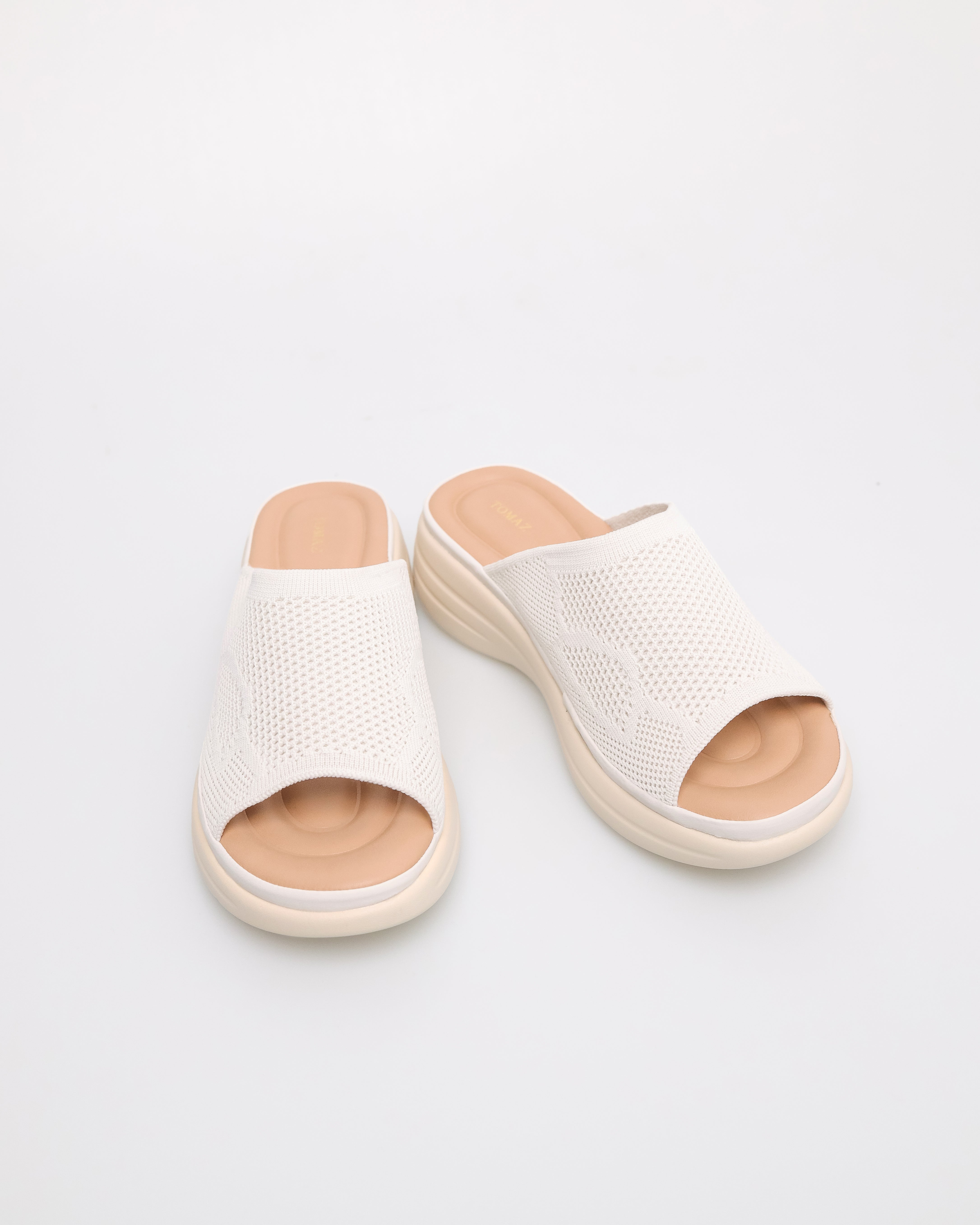 Tomaz NN420 Ladies Urban Knit Sandals (Cream)