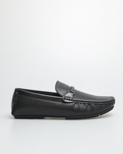 Tomaz C544 Men's Buckle Moccasins (Black)