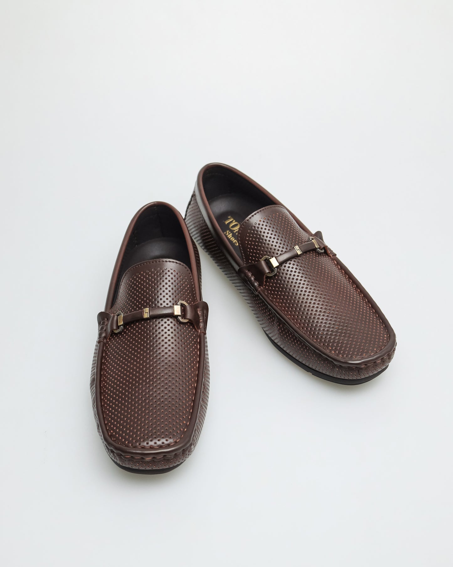 Tomaz C544 Men's Buckle Moccasins (Coffee)