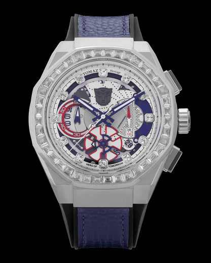 Transformer Optimus Prime TQ023-MD3 (White) with Crystal (Blue Leather with Silicone Strap)