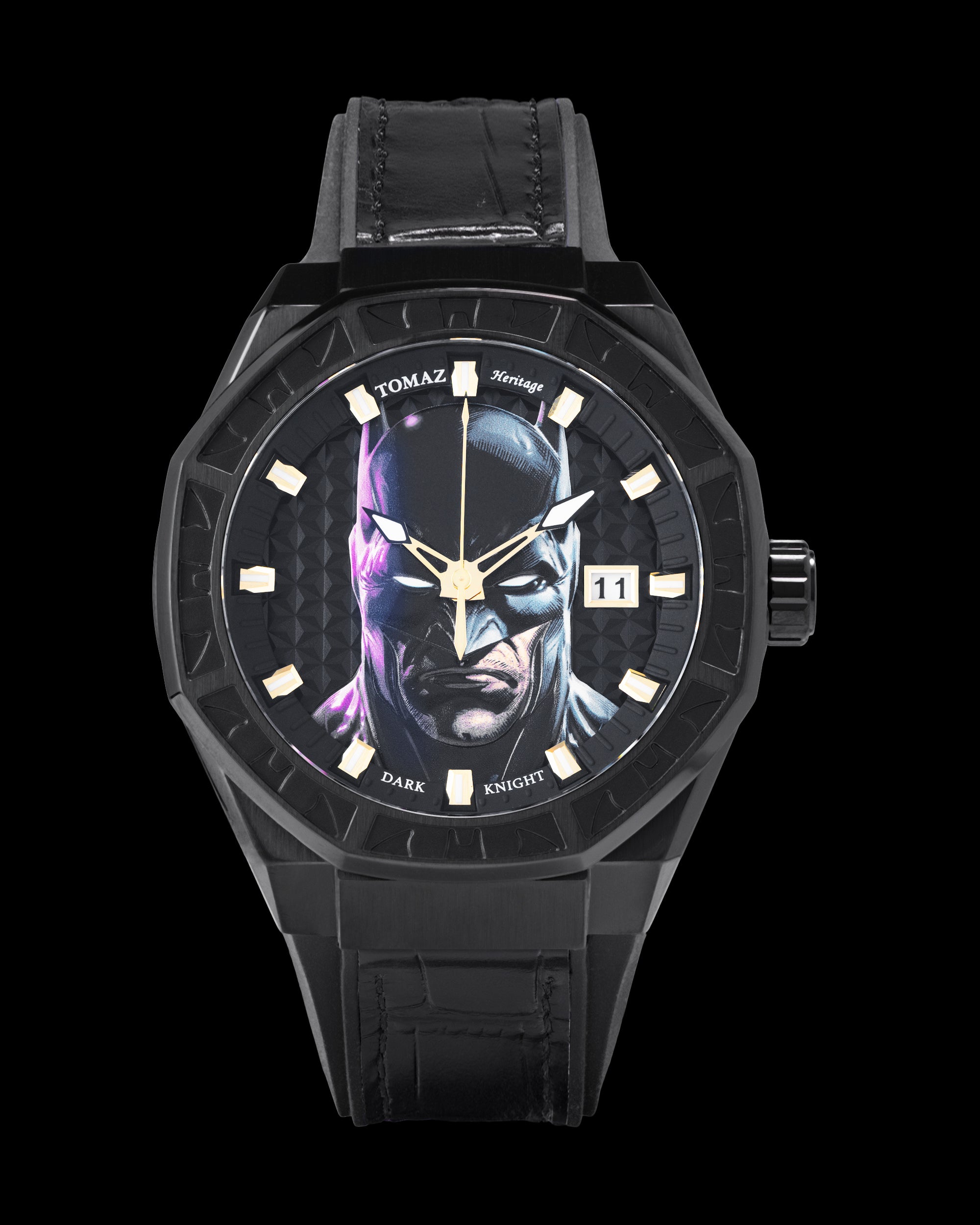 DC Batman TQ030-YD1 (Black) Black Lychee Strap