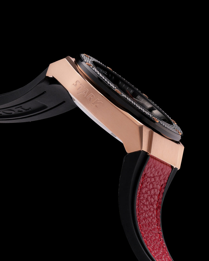 
                  
                    Load image into Gallery viewer, Marvel Iron-Man TQ030I-D1 (Rosegold/Black) Red Black Strap
                  
                