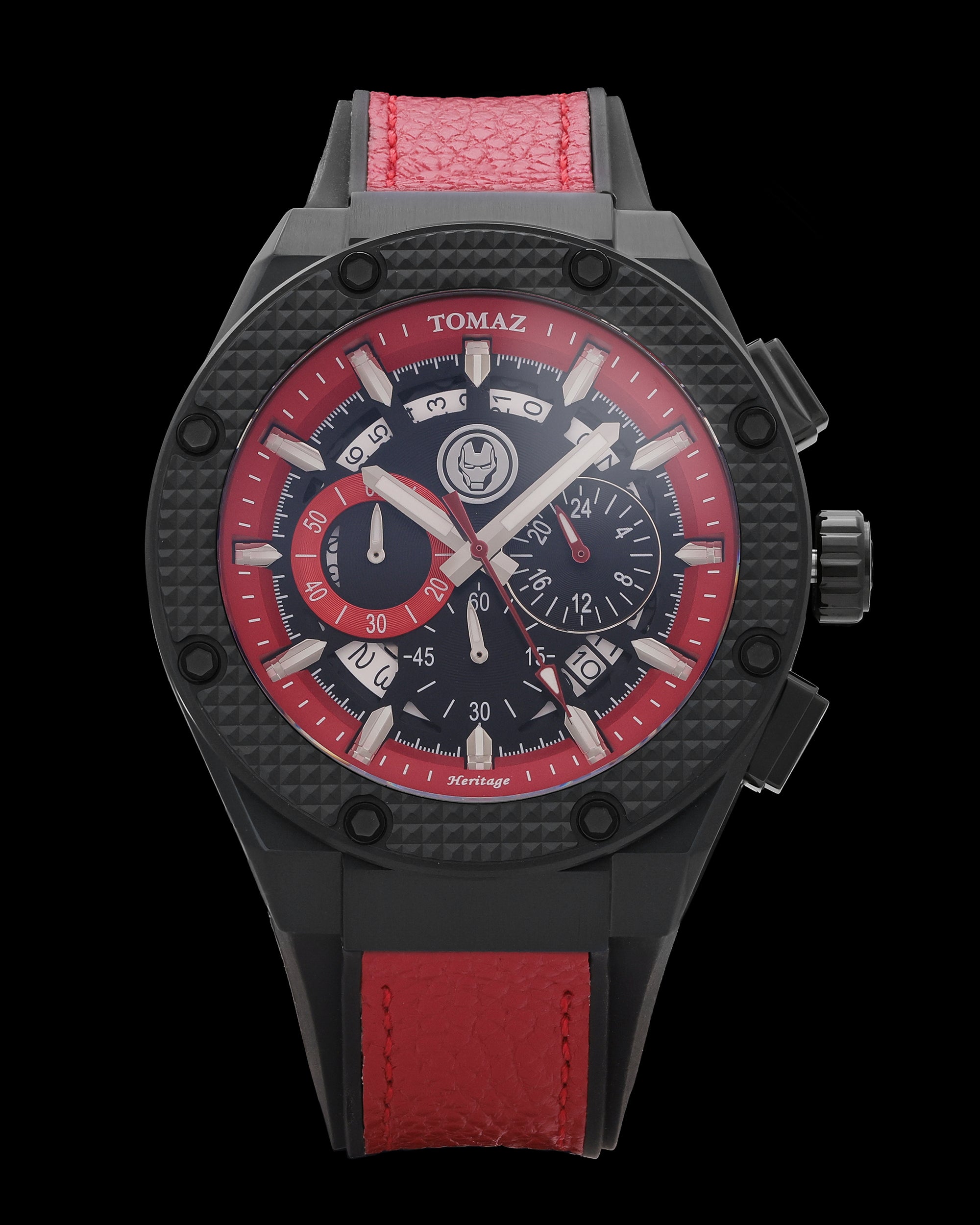 Marvel Iron-Man TQ030I-D2 (Black/Red) Red Lychee Strap