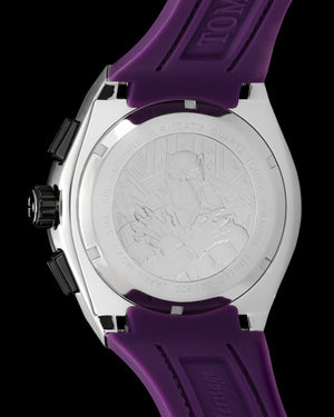 
                  
                    Load image into Gallery viewer, Marvel Black Panther TQ030K-D1 (Silver/Black) Purple Lychee Strap
                  
                