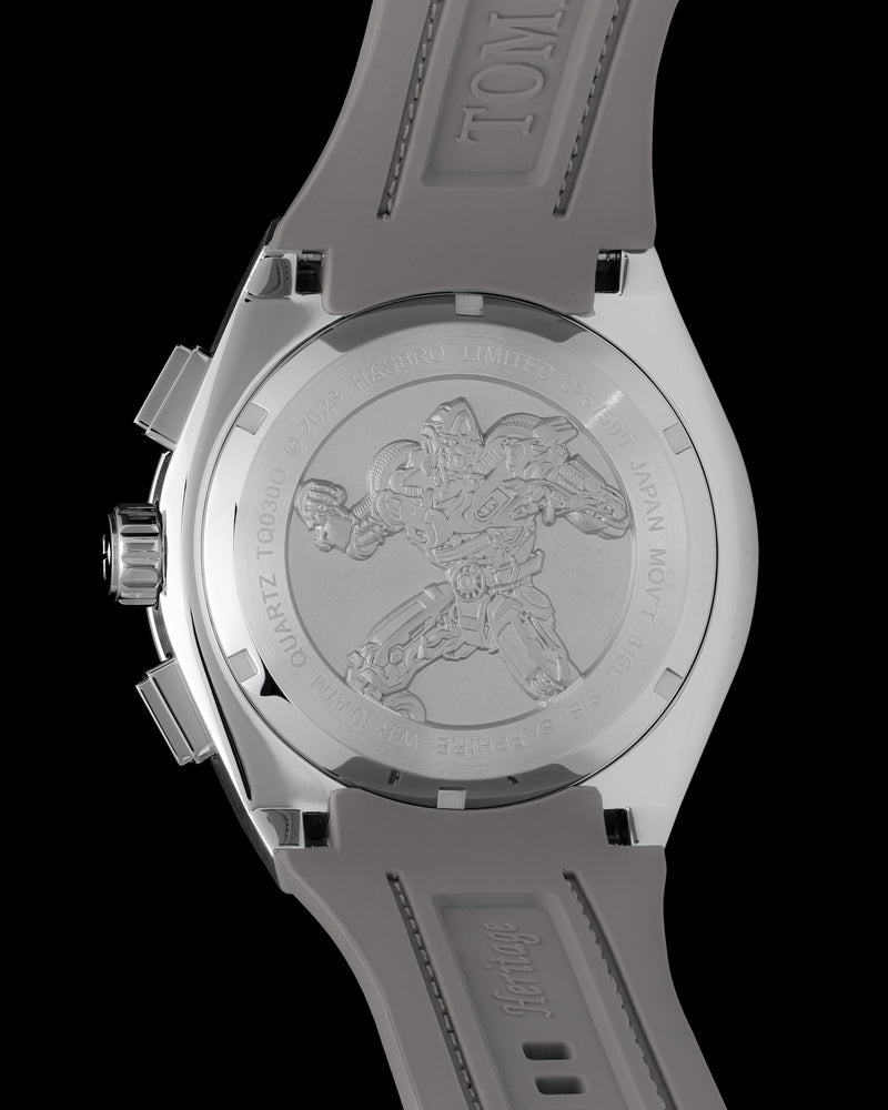 
                  
                    Load image into Gallery viewer, Transformer Mirage TQ030O-D1 (Silver/Blue) Grey Leather Strap
                  
                