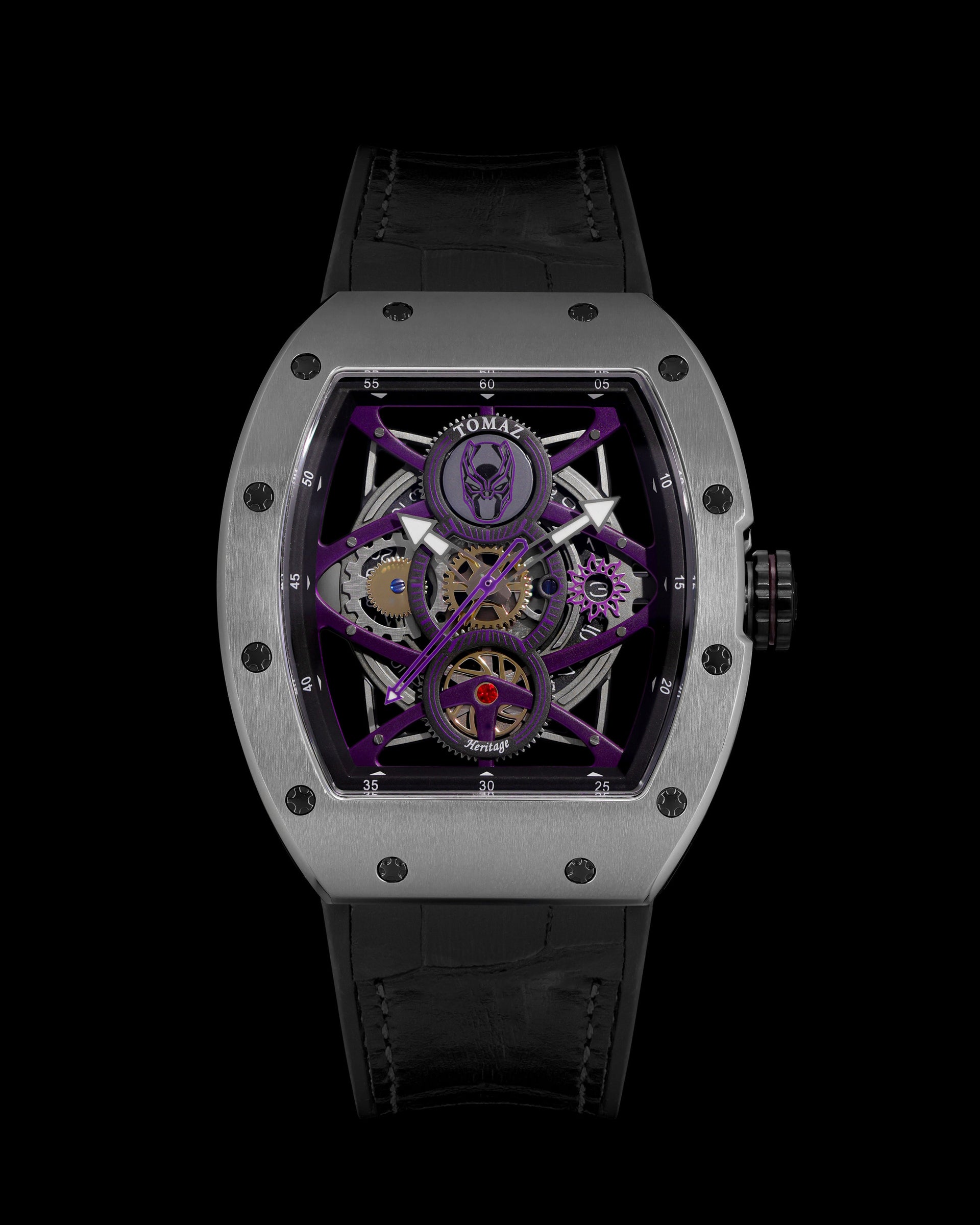 Marvel Black Panther TQ039-BD2 (Silver/Black) with Black Bamboo Silico