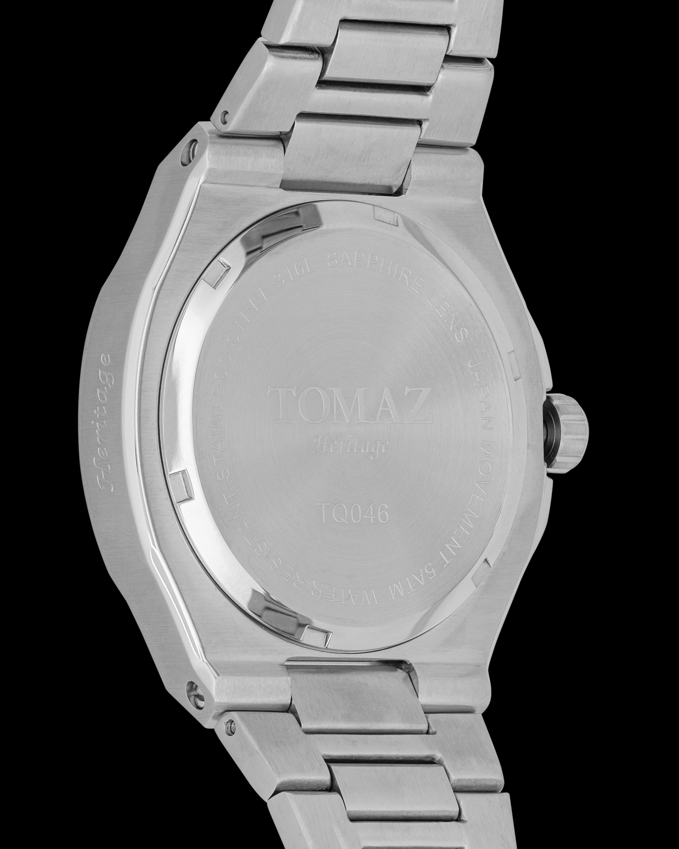 Tomaz TQ046-2D1 Moon Phase (Silver/Blue) with Silver Stainless Steel