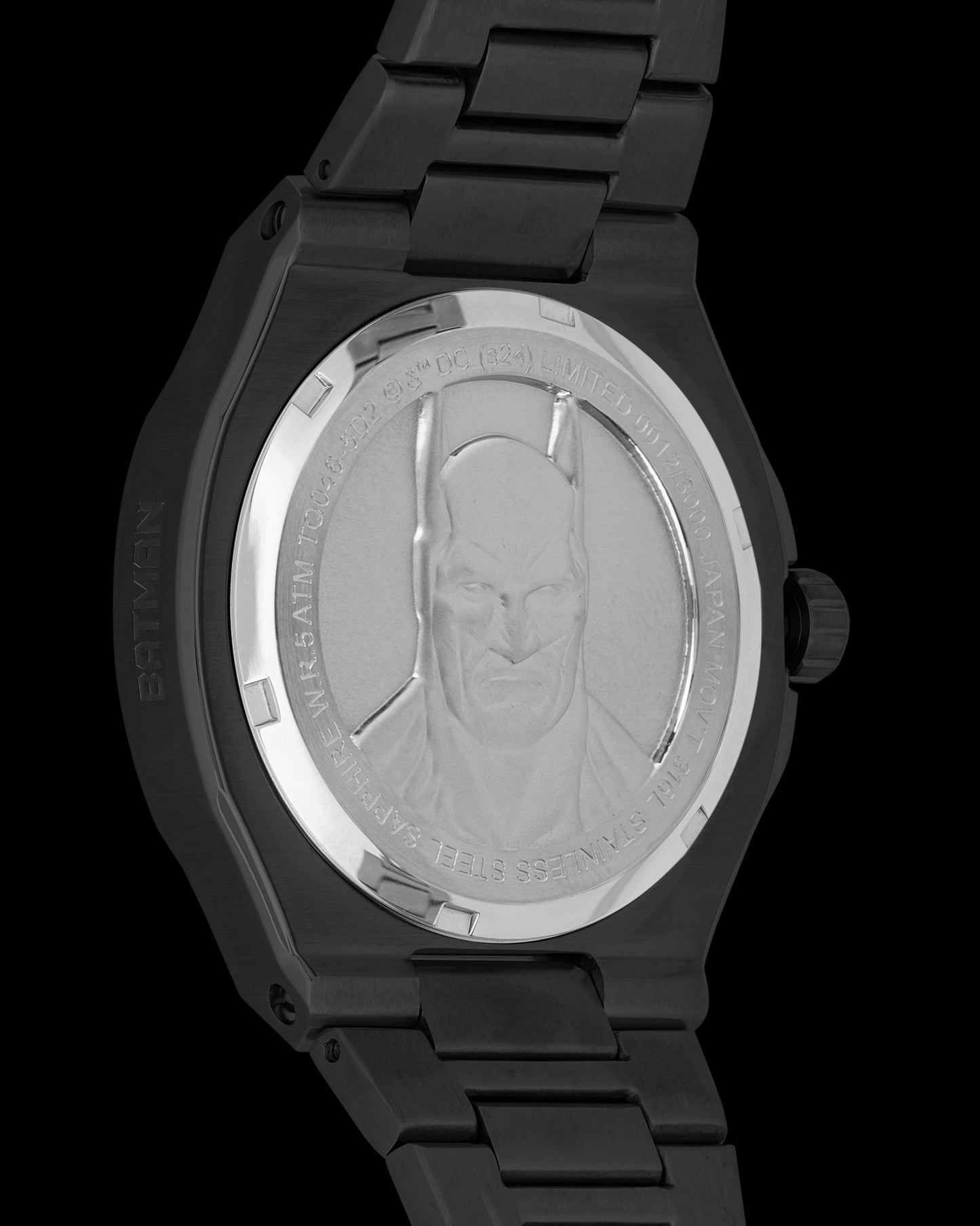 DC Batman TQ046-5D2 (Black) with Stainless Steel