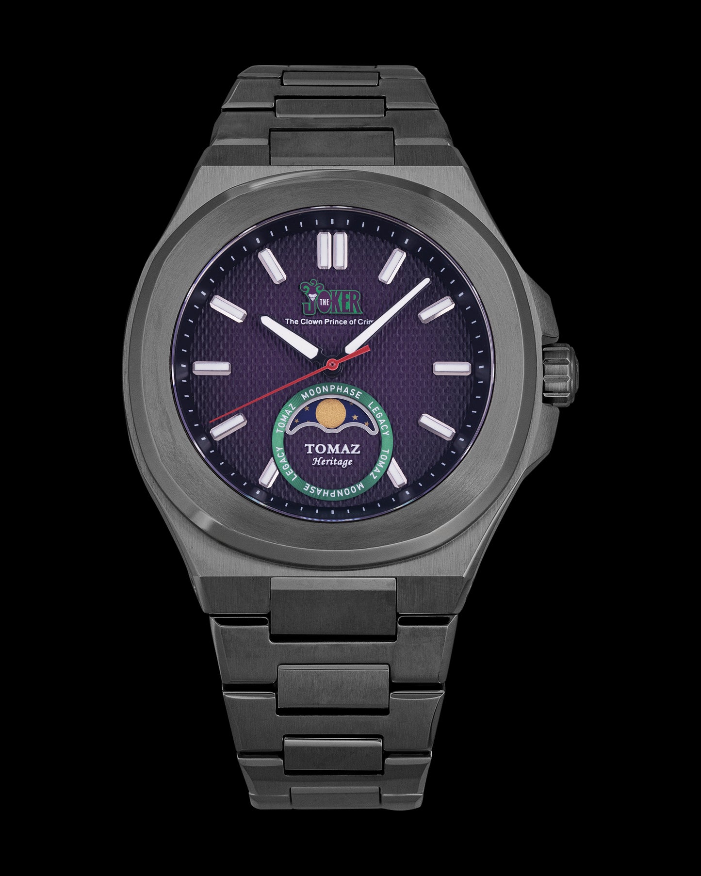 DC The Joker TQ046-6D4 (Grey/Purple) with Stainless Steel Strap