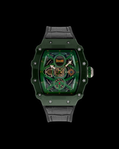 Turbo by Tomaz - Marvel Doctor Doom Edition TQ053-BD2 (Green) with Black Rubber Leather Strap