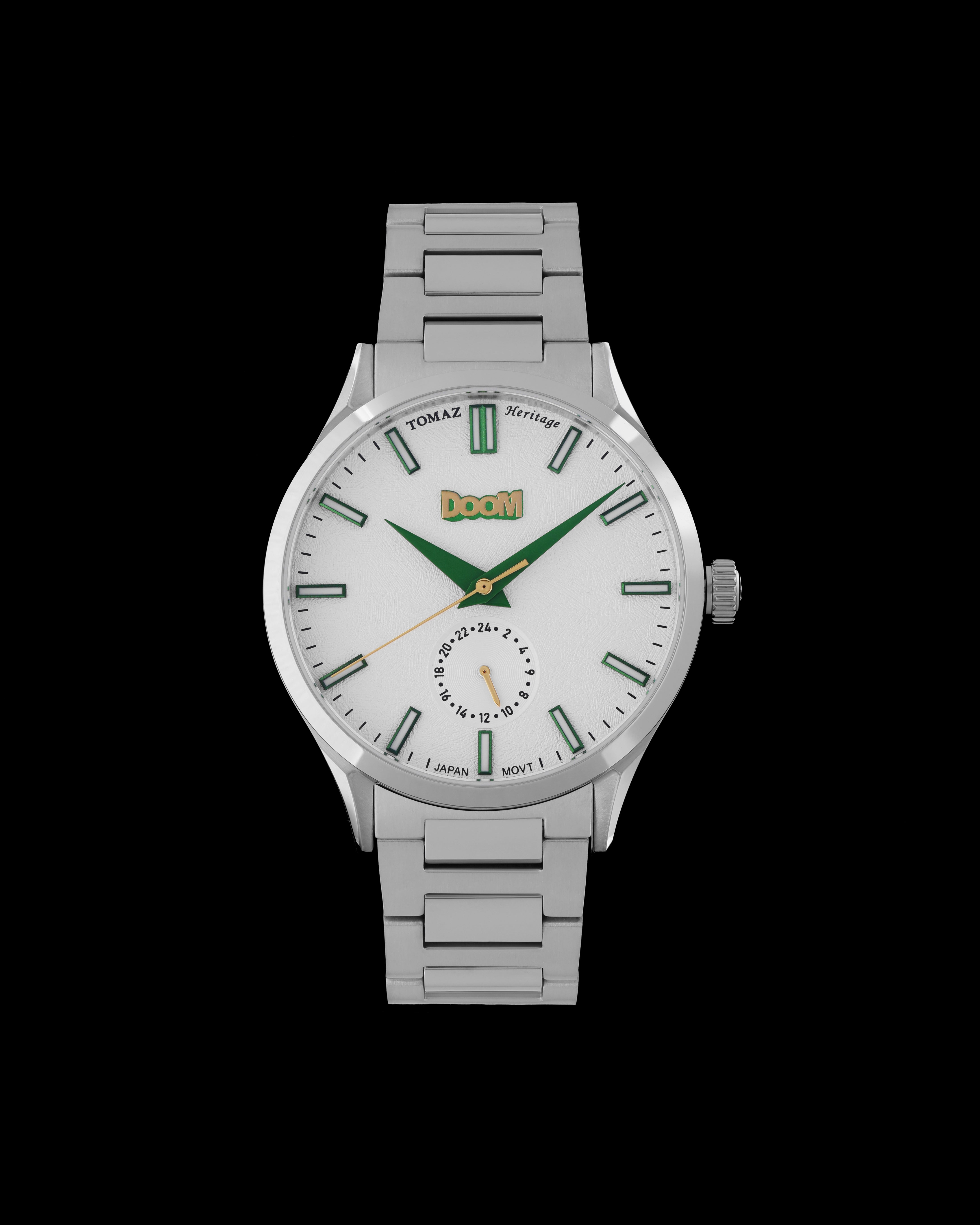 Marvel Doctor Doom TQ056-BD1 (Silver/Green/White) with Silver Stainless Steel