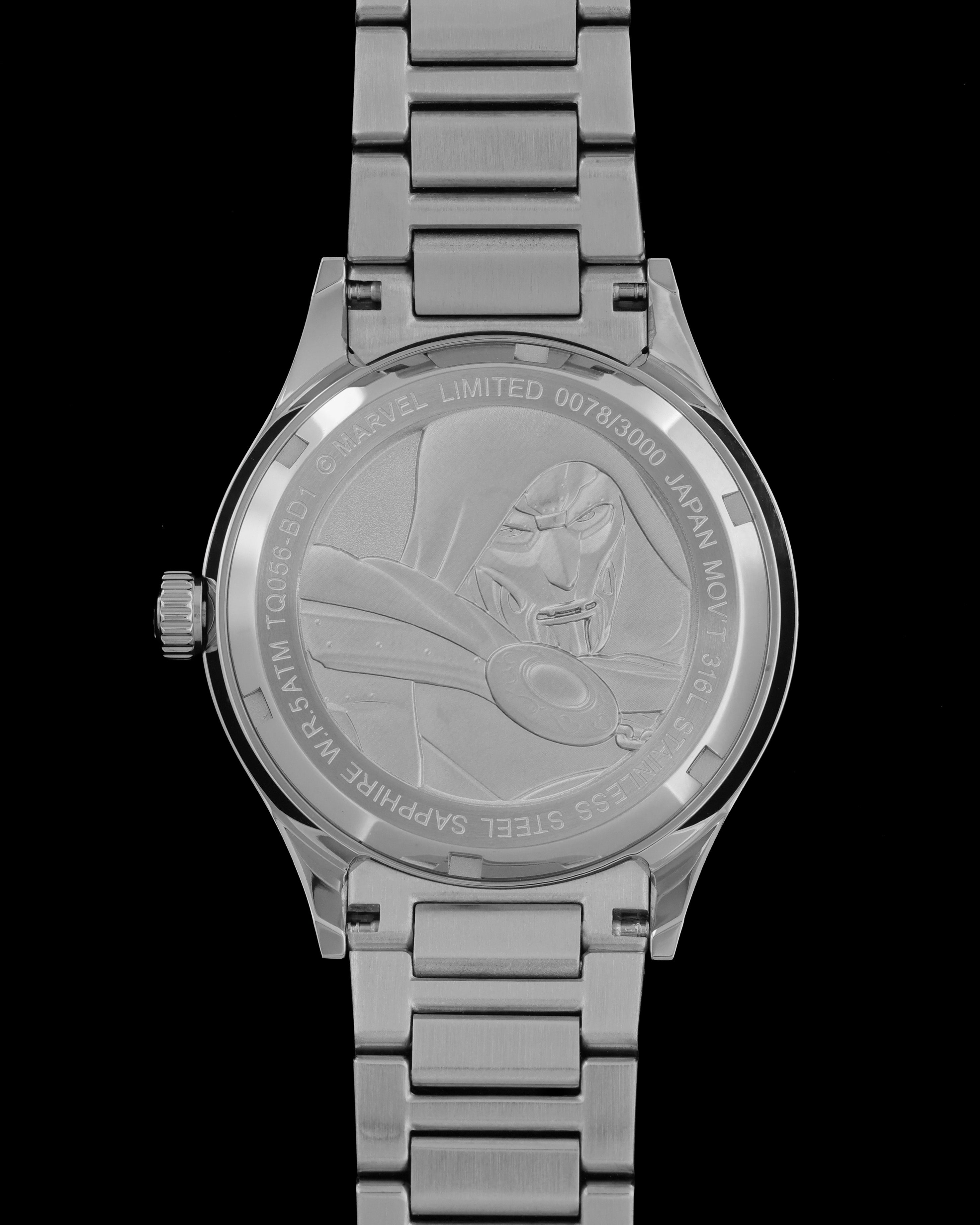 Marvel Doctor Doom TQ056-BD1 (Silver/Green/White) with Silver Stainless Steel