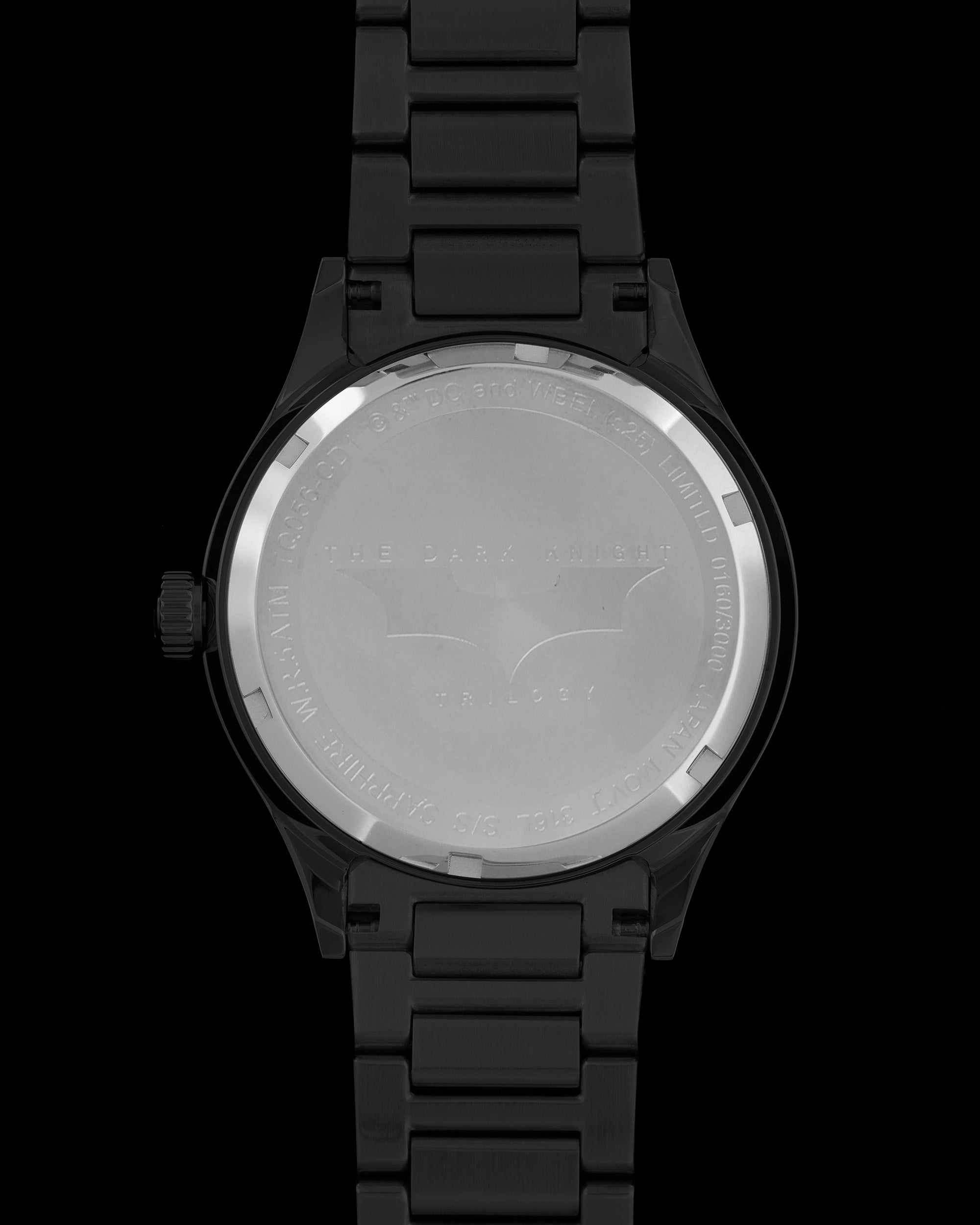 DC Batman TQ056-CD1 (Black/Gold) with Silver Stainless Steel