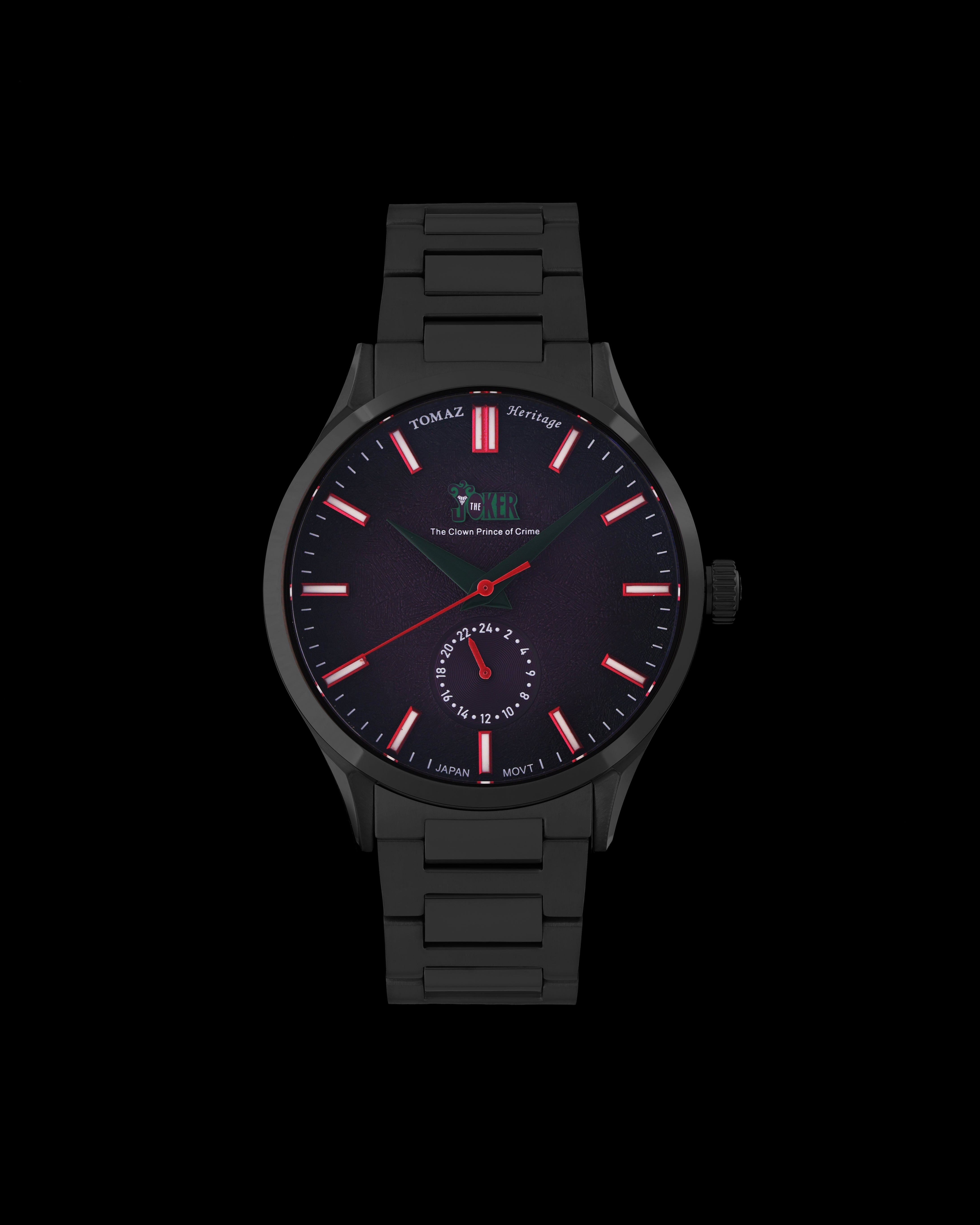 DC Joker TQ056-DD2 (Black/Dark Purple/Green) with Silver Stainless Steel