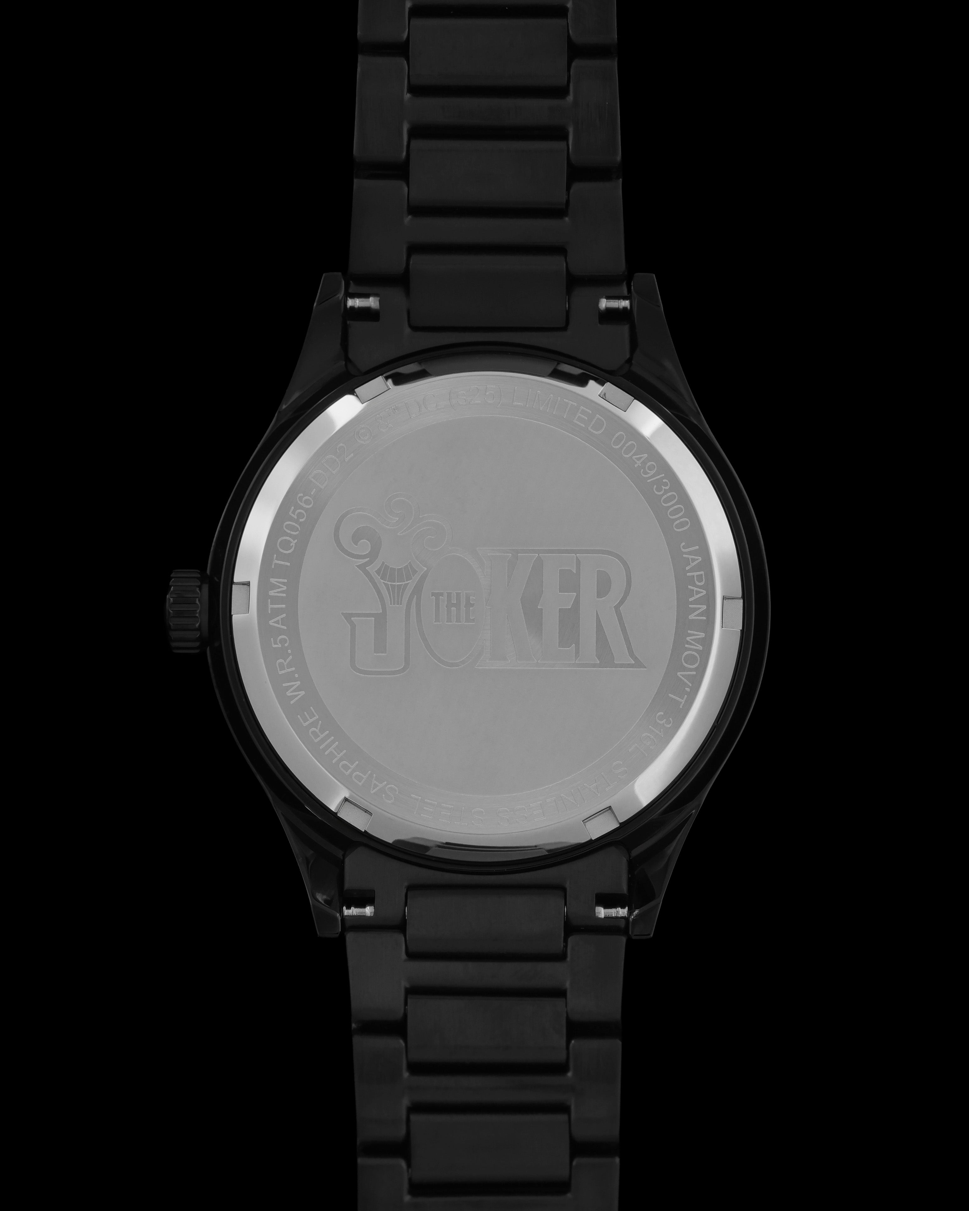 DC Joker TQ056-DD2 (Black/Dark Purple/Green) with Silver Stainless Steel