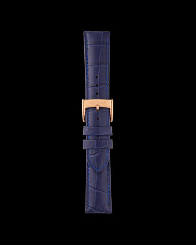 Tomaz TS1-1A Tali Jam Tangan Buluh Kulit 22mm (Biru)