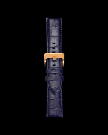 Tomaz TS1-1A Leather Bamboo 26mm Watch Strap (Blue)