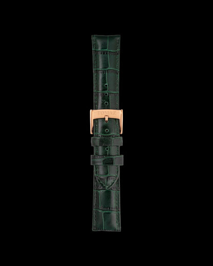 Tomaz TS1-1A Leather Bamboo 20mm Watch Strap (Green)