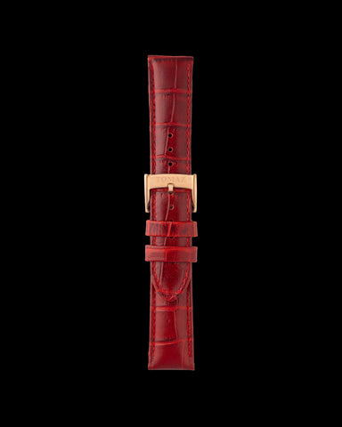 Tomaz TS1-1A Tali Jam Tangan Buluh Kulit 22mm (Merah)