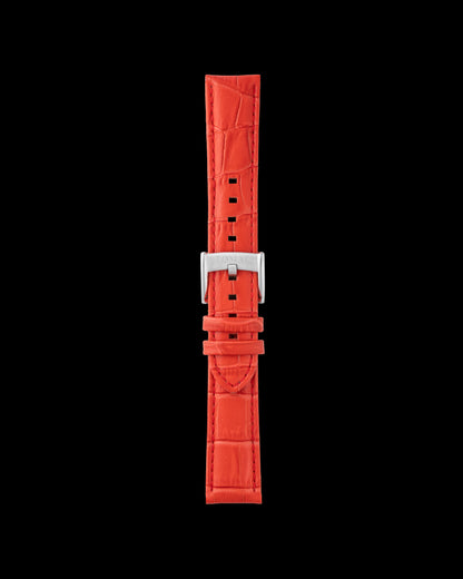 Tomaz TS1-1B Leather Bamboo 20mm Watch Strap (Light Red)