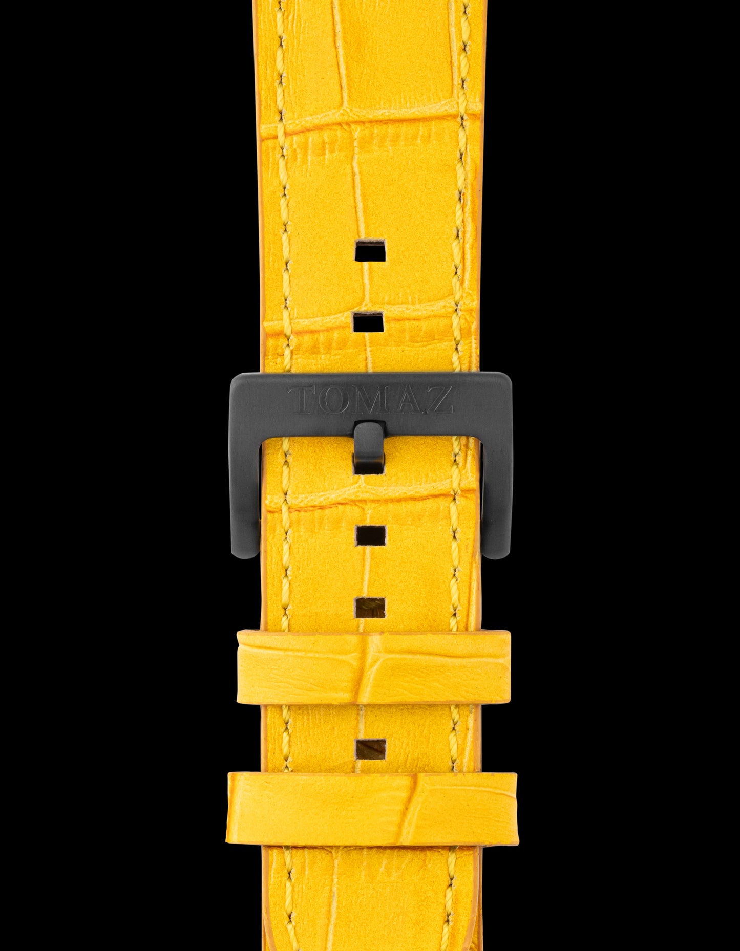 Tomaz TS1-1 Leather Bamboo 24mm Watch Strap (Yellow)