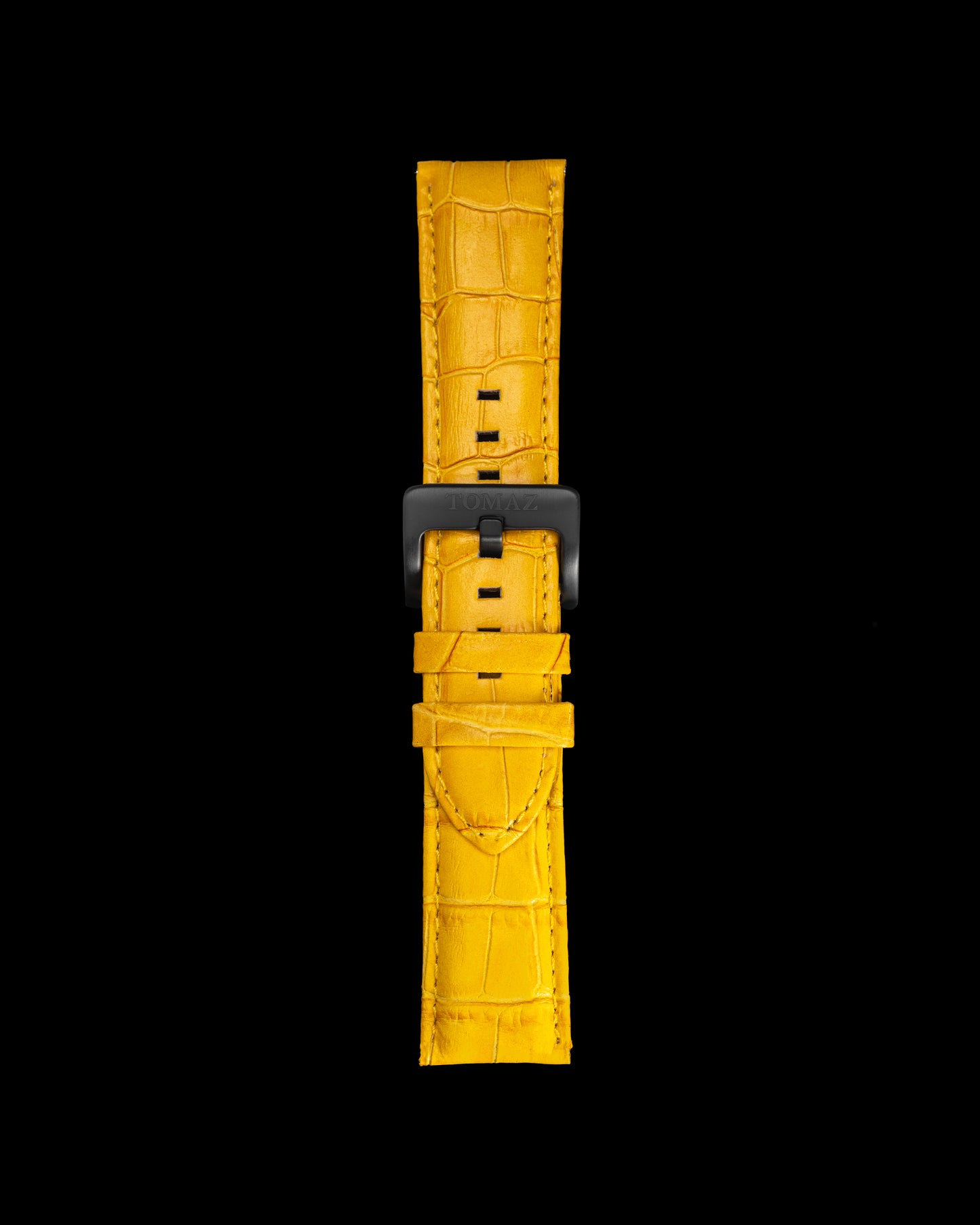 Tomaz TS1-1 Leather Bamboo 26mm Watch Strap (Yellow)