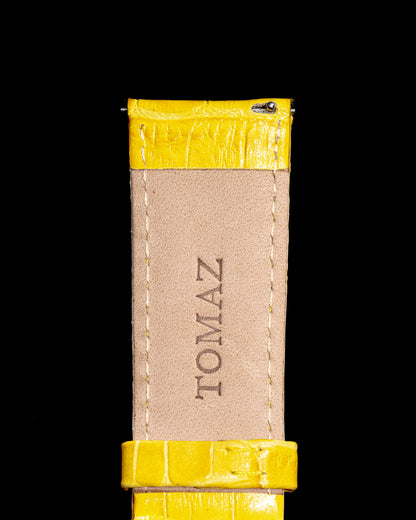 Tomaz TS1-1 Leather Bamboo 26mm Watch Strap (Yellow)