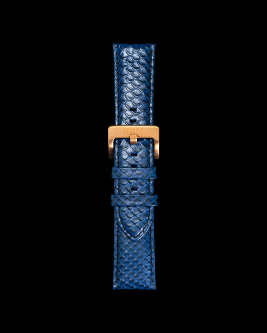 Tomaz TS1-2A Leather Salmon 26mm Watch Strap (Blue)