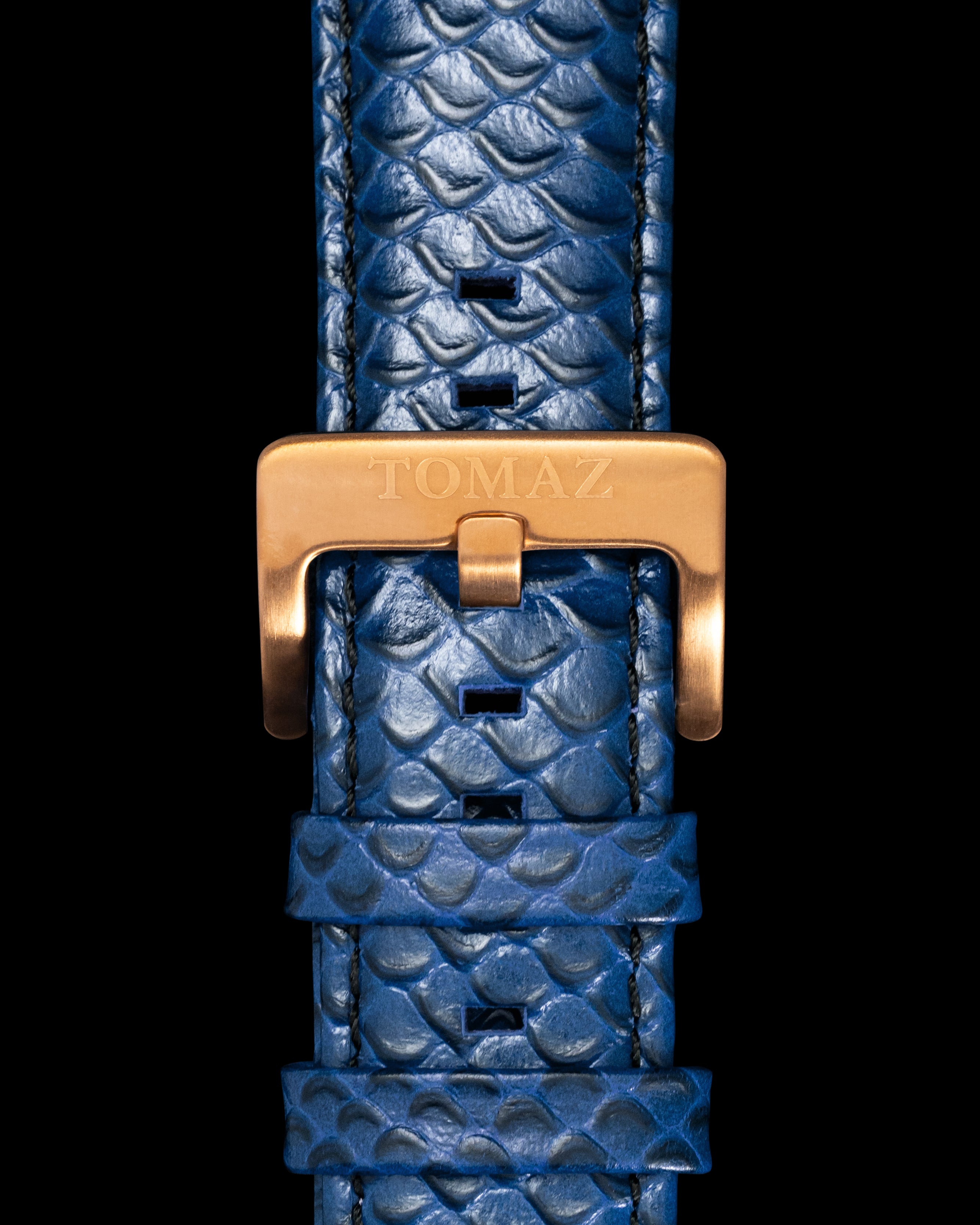 Tomaz TS1-2A Leather Salmon 26mm Watch Strap (Blue)