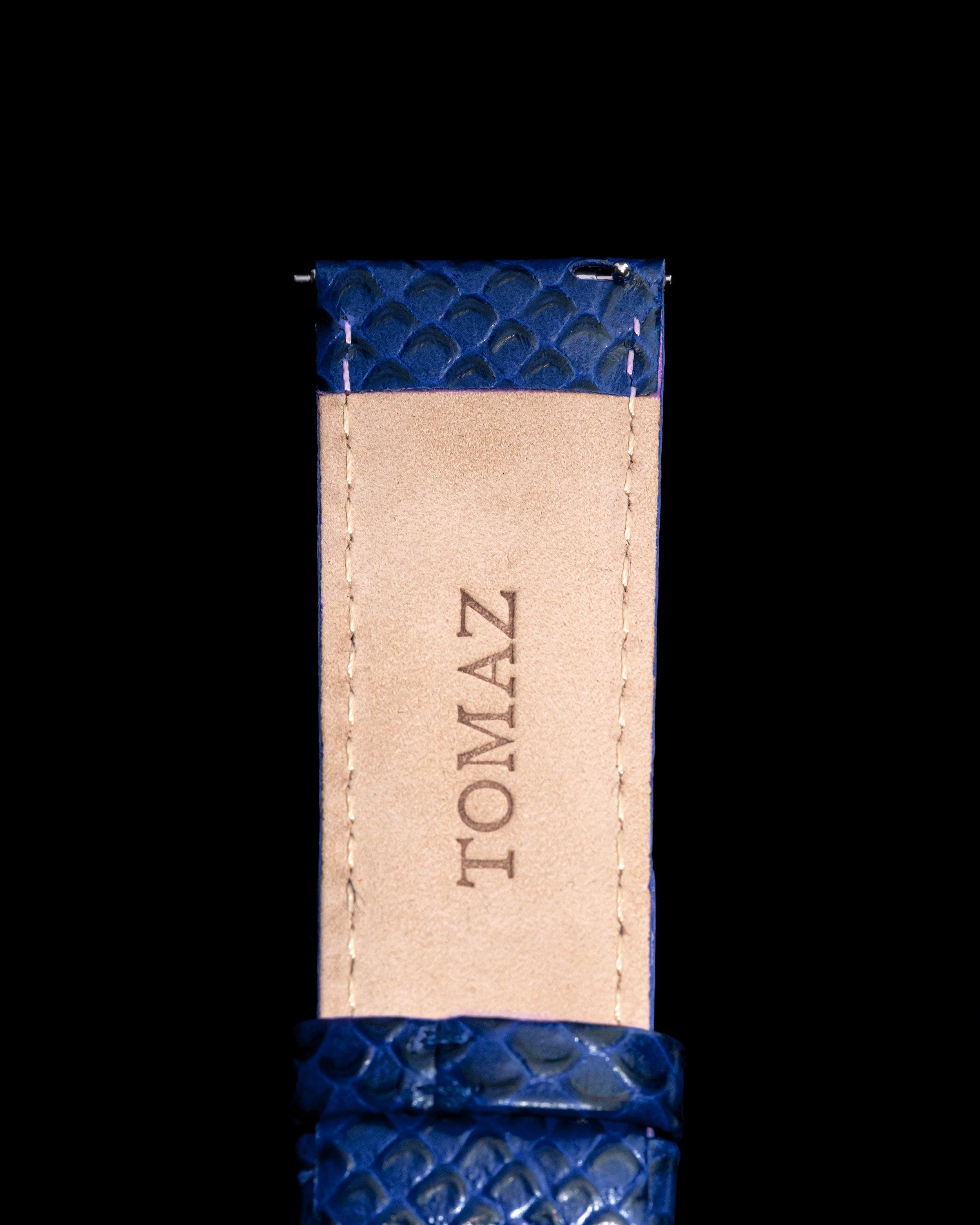 Tomaz TS1-2A Leather Salmon 26mm Watch Strap (Blue)