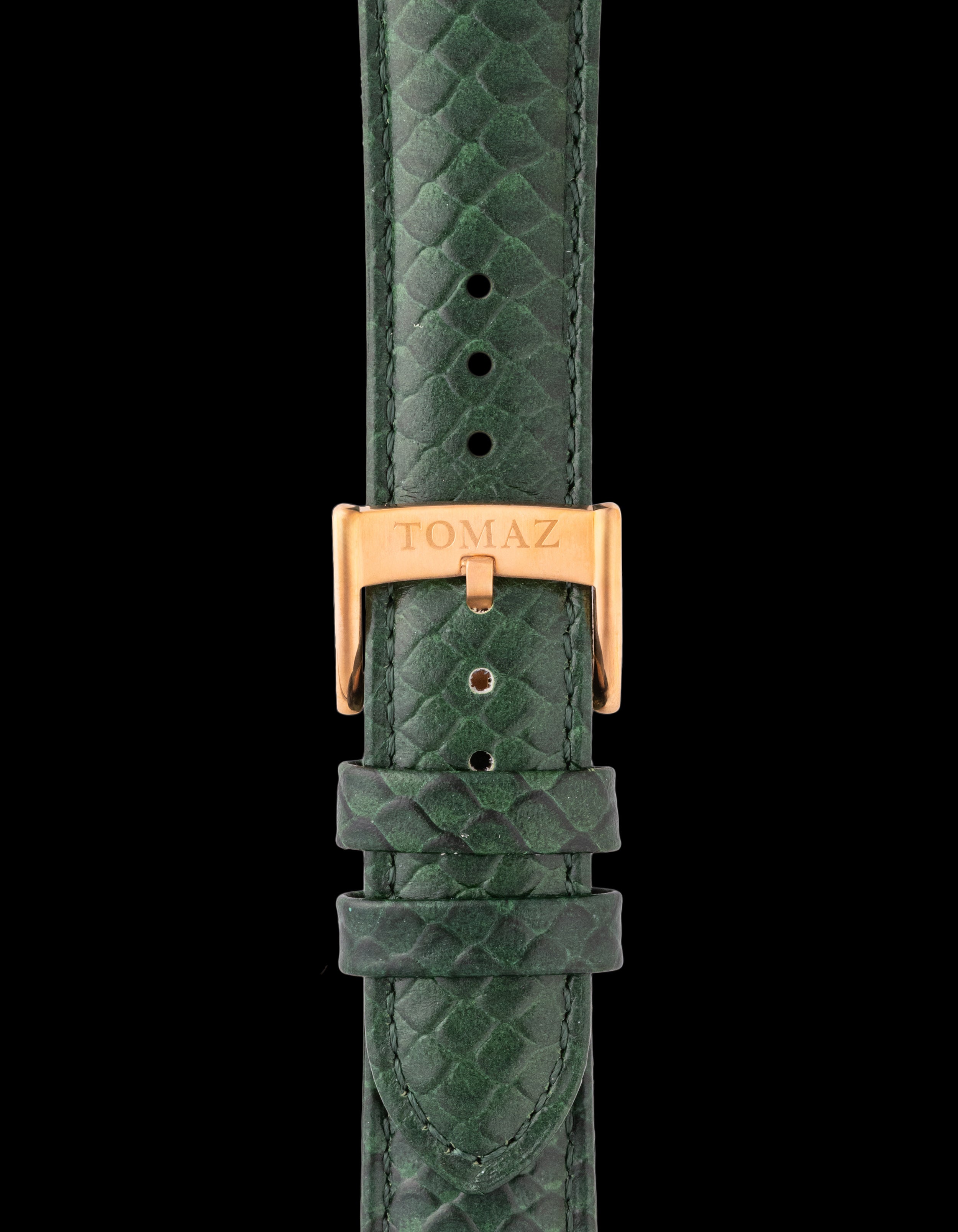 Tomaz TS1-2A Leather Salmon 22mm Watch Strap (Green)