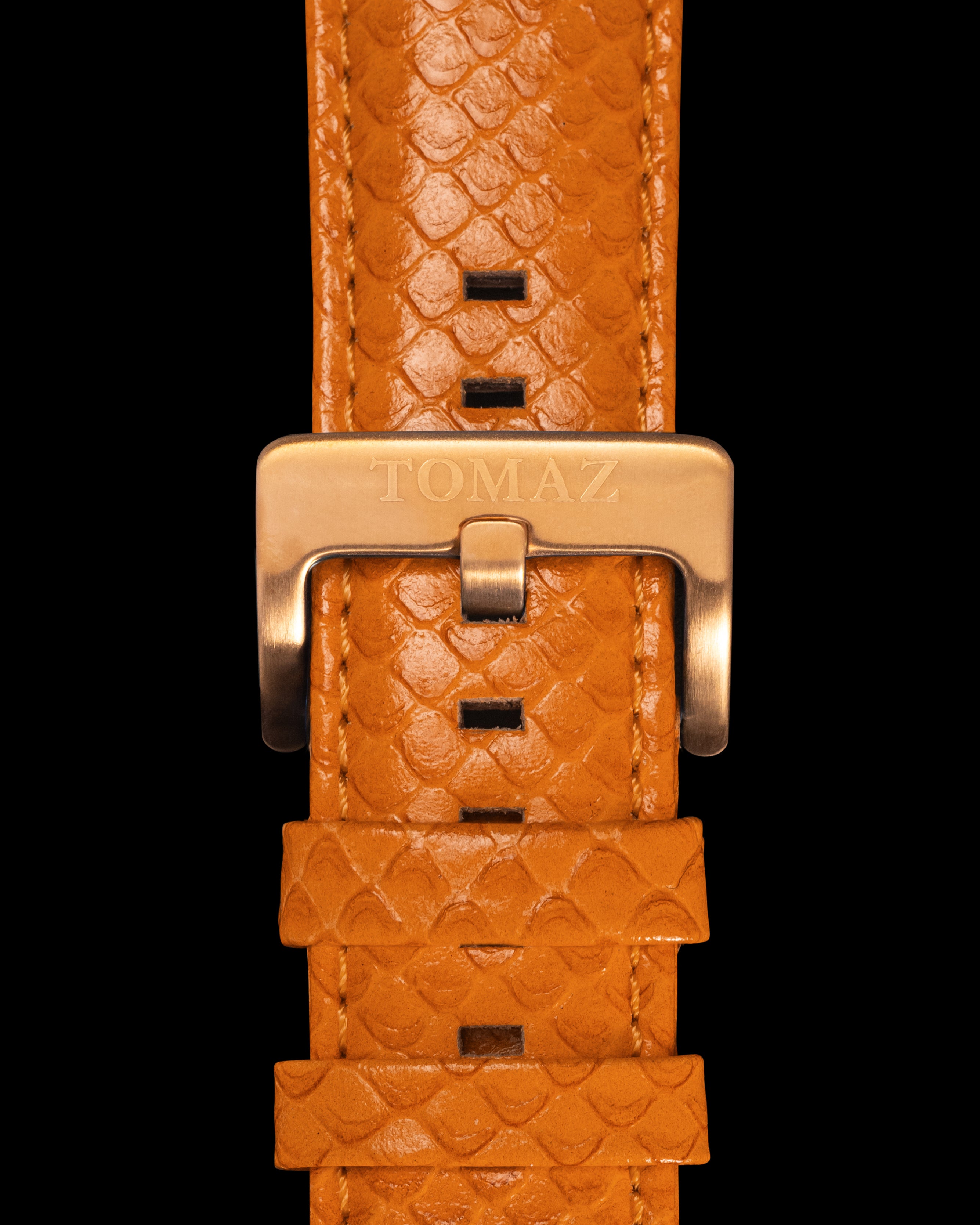 Tomaz TS1-2A Leather Salmon 26mm Watch Strap (Orange)