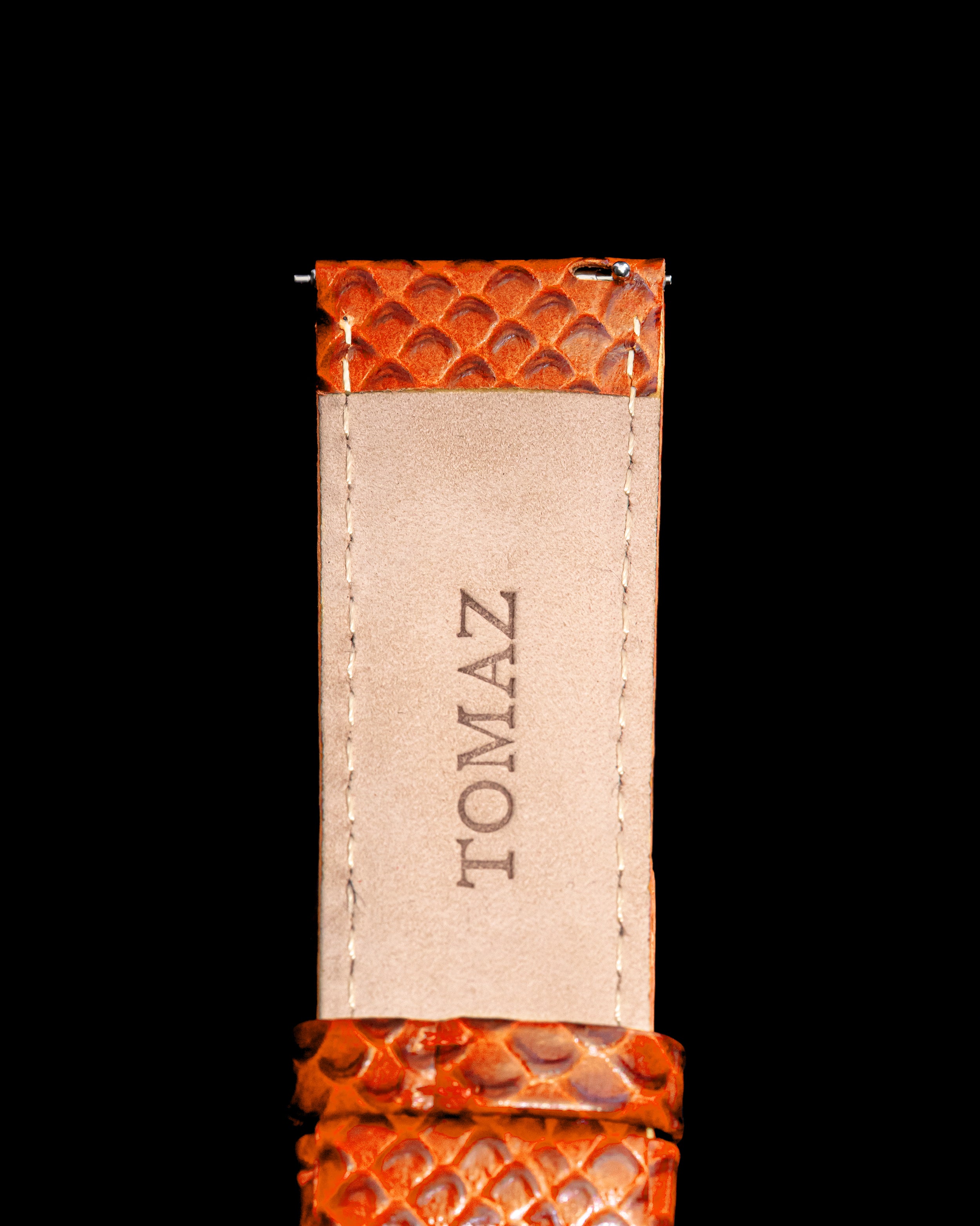 Tomaz TS1-2A Leather Salmon 26mm Watch Strap (Orange)