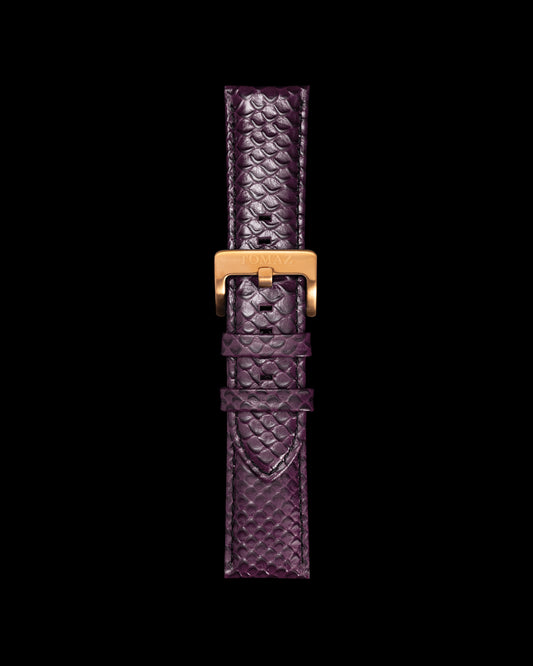 Tomaz TS1-2A Leather Salmon 26mm Watch Strap (Purple)