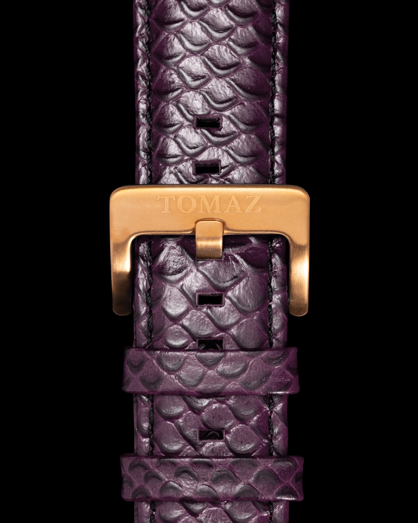 Tomaz TS1-2A Leather Salmon 26mm Watch Strap (Purple)