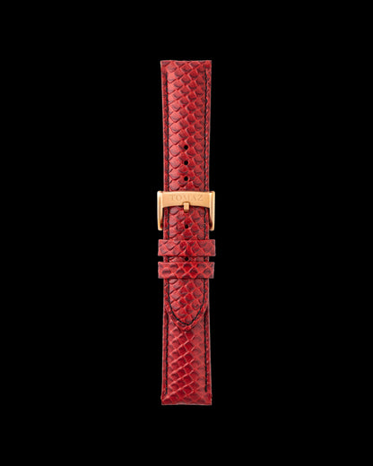 Tomaz TS1-2A Leather Salmon 22mm Watch Strap (Red)