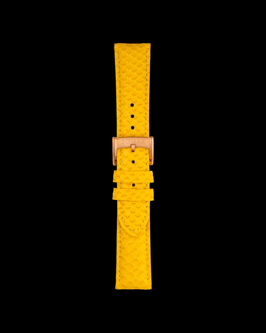 Tomaz TS1-2A Leather Salmon 22mm Watch Strap (Yellow)