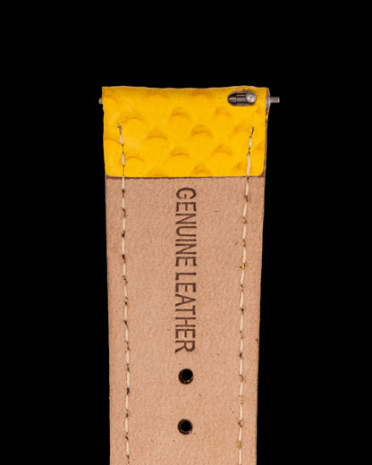 Tomaz TS1-2A Leather Salmon 22mm Watch Strap (Yellow)