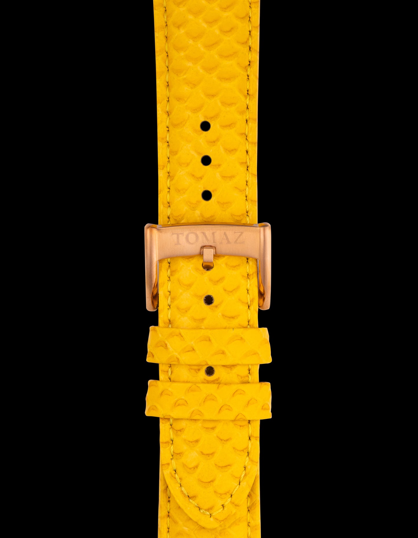 Tomaz TS1-2A Leather Salmon 22mm Watch Strap (Yellow)